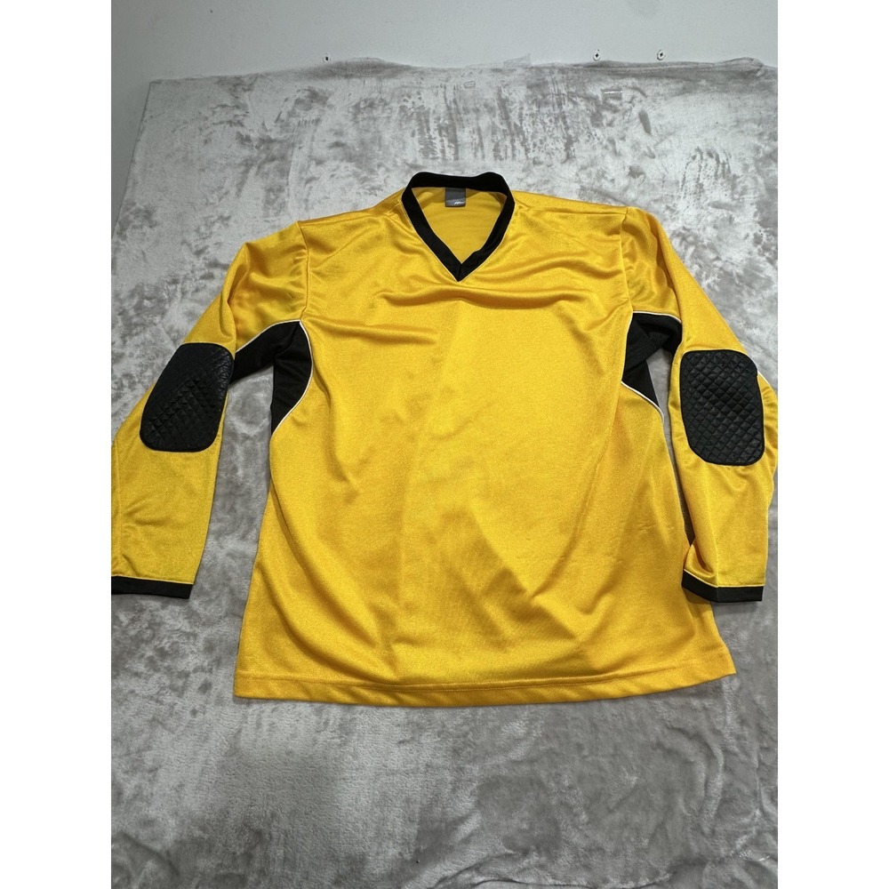 No‎ Fear Motocross MX Jersey Men's Size XL Yellow Black Long Sleeve Crew Neck